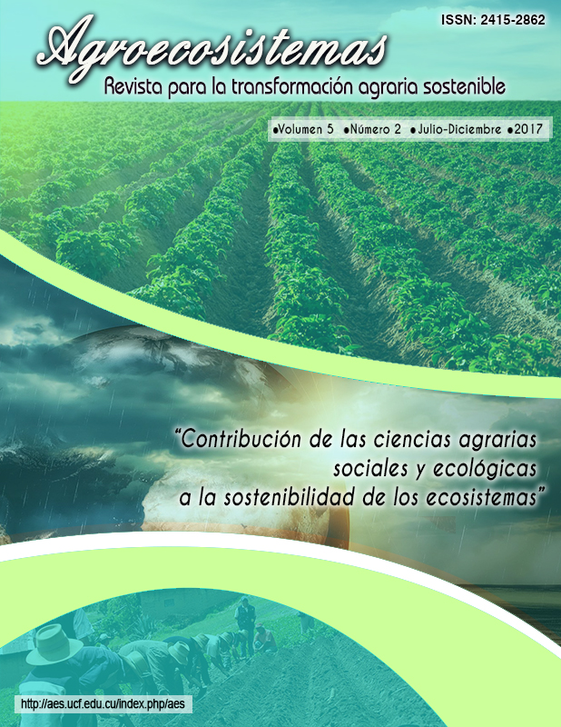 					View Vol. 5 No. 2 (2017): Contribución de las ciencias agrarias, sociales y ecológicas a la sostenibilidad de los ecosistemas
				