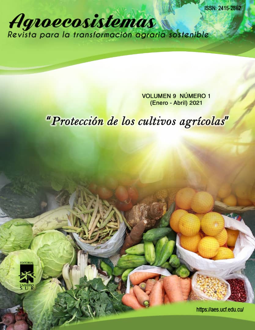 					Ver Vol. 9 Núm. 1 (2021): Protección de los cultivos agrícolas
				